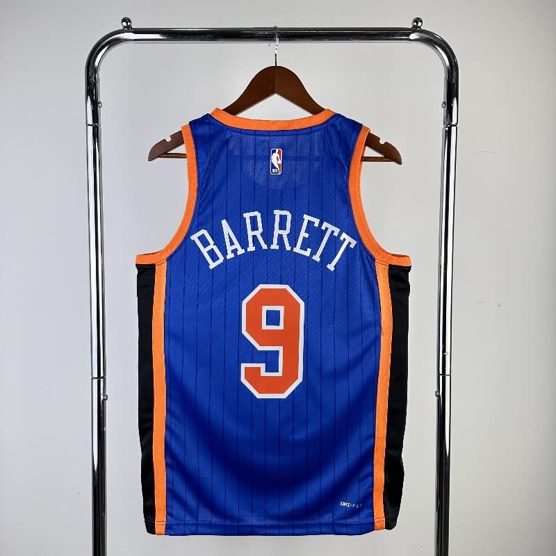 New York Knicks 23/24 Blue Basketball Jersey (Hot Press)