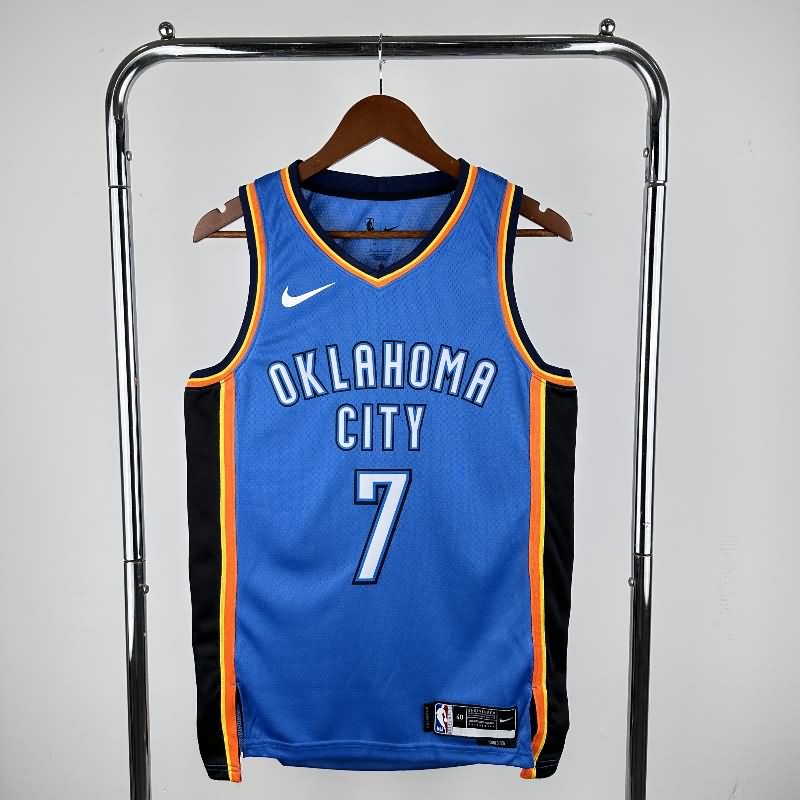 Oklahoma City Thunder 22/23 Blue Basketball Jersey (Hot Press)