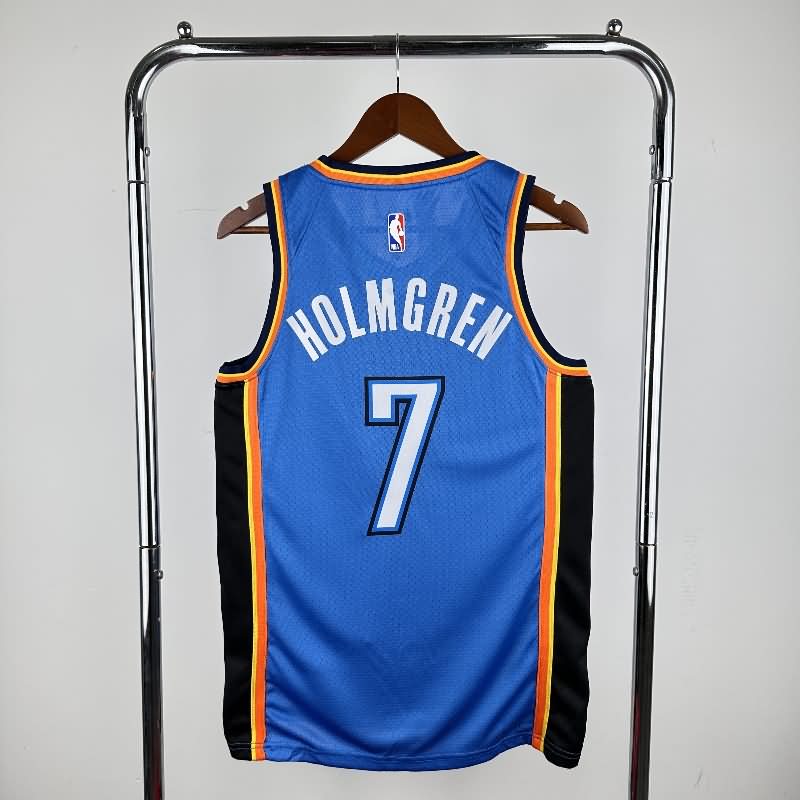 Oklahoma City Thunder 22/23 Blue Basketball Jersey (Hot Press)