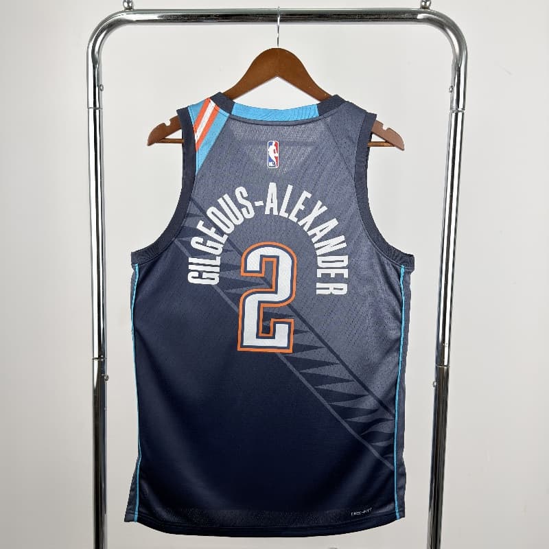 Oklahoma City Thunder 25/26 Grey City Basketball Jersey (Hot Press)