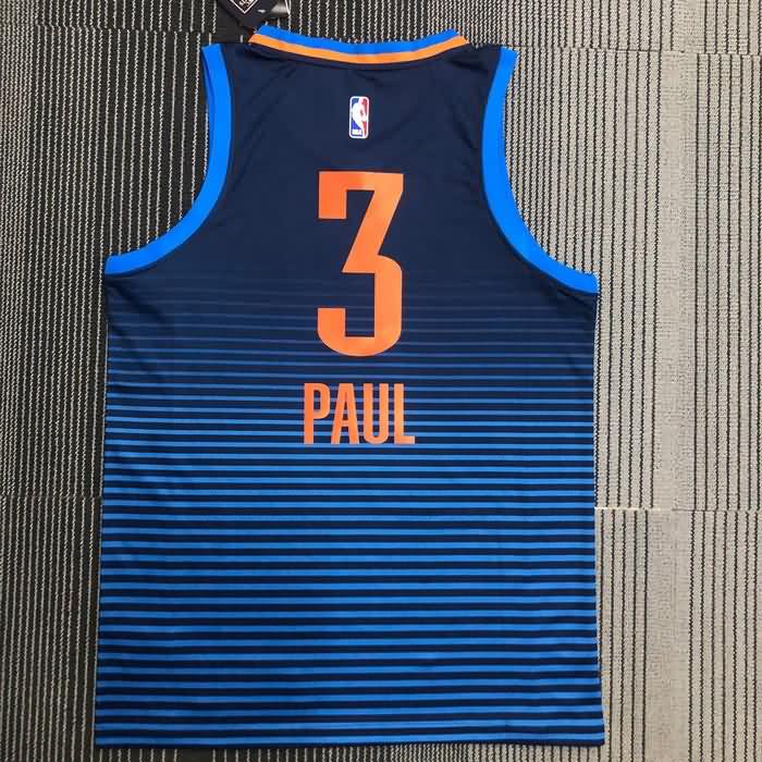 Oklahoma City Thunder Dark Blue Basketball Jersey (Hot Press)