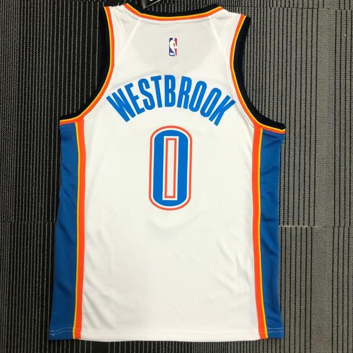 Oklahoma City Thunder White Basketball Jersey (Hot Press)