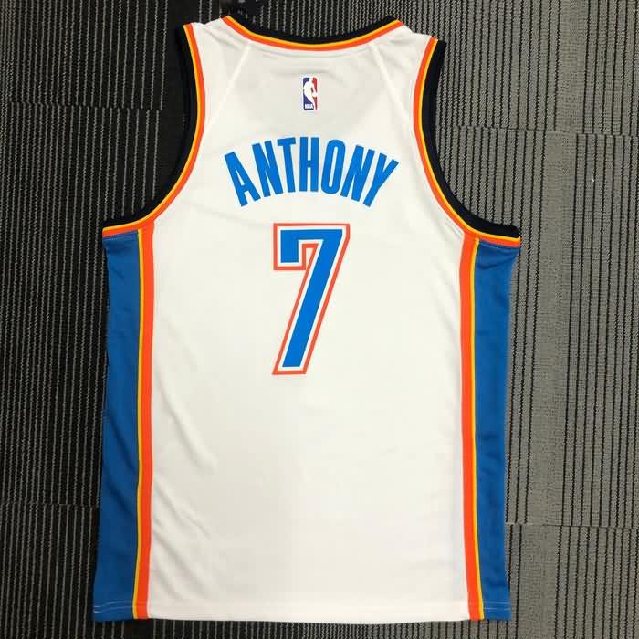 Oklahoma City Thunder White Basketball Jersey (Hot Press)