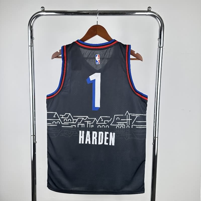 Philadelphia 76ers 20/21 Black Basketball Jersey (Hot Press)