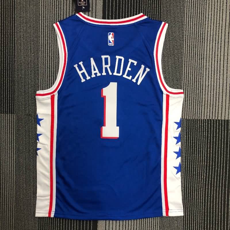 Philadelphia 76ers 20/21 Blue Basketball Jersey (Hot Press)