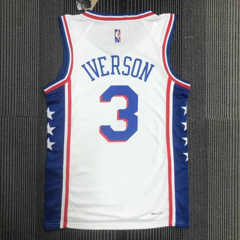 Philadelphia 76ers 21/22 White Basketball Jersey (Hot Press)