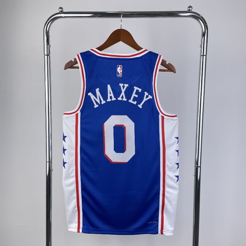 Philadelphia 76ers 22/23 Blue Basketball Jersey (Hot Press)