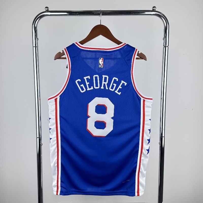 Philadelphia 76ers 22/23 Blue Basketball Jersey (Hot Press)