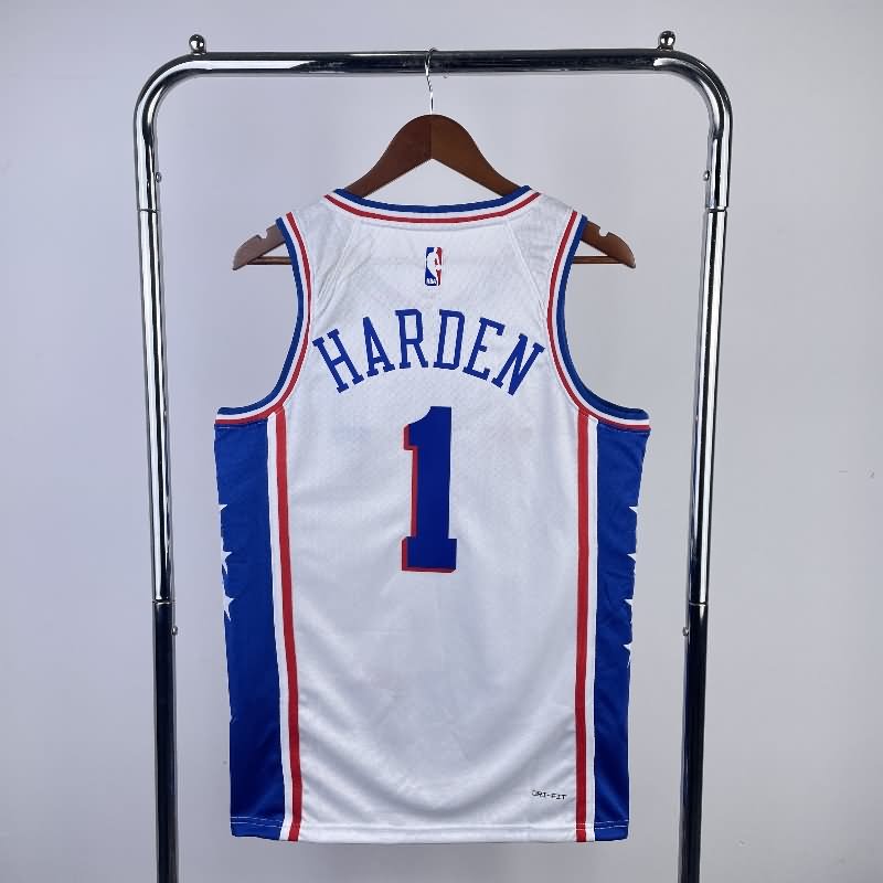 Philadelphia 76ers 22/23 White Basketball Jersey (Hot Press)