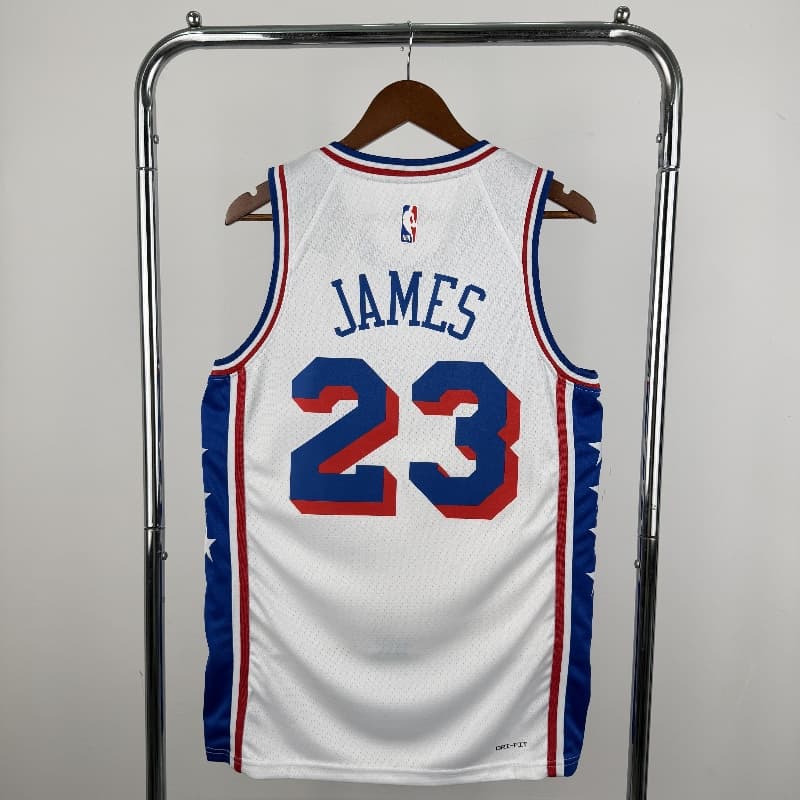 Philadelphia 76ers 22/23 White Basketball Jersey (Hot Press)