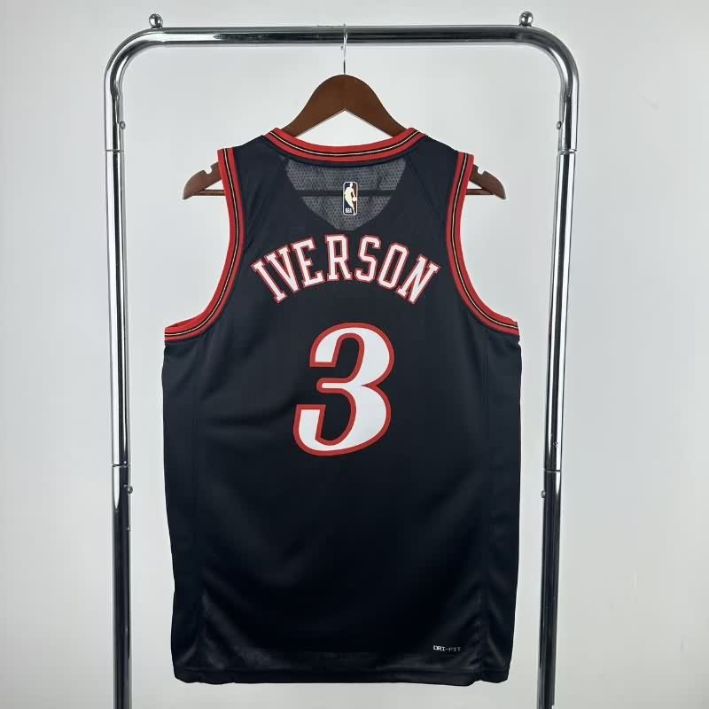 Philadelphia 76ers 25/26 Black Classics Basketball Jersey (Hot Press)