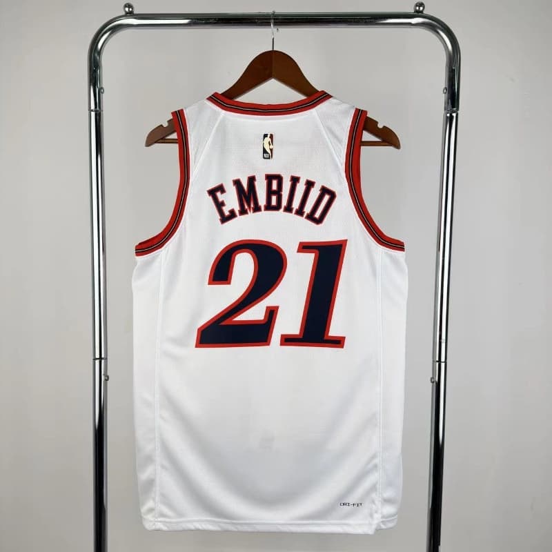 Philadelphia 76ers 25/26 White Classics Basketball Jersey (Hot Press)