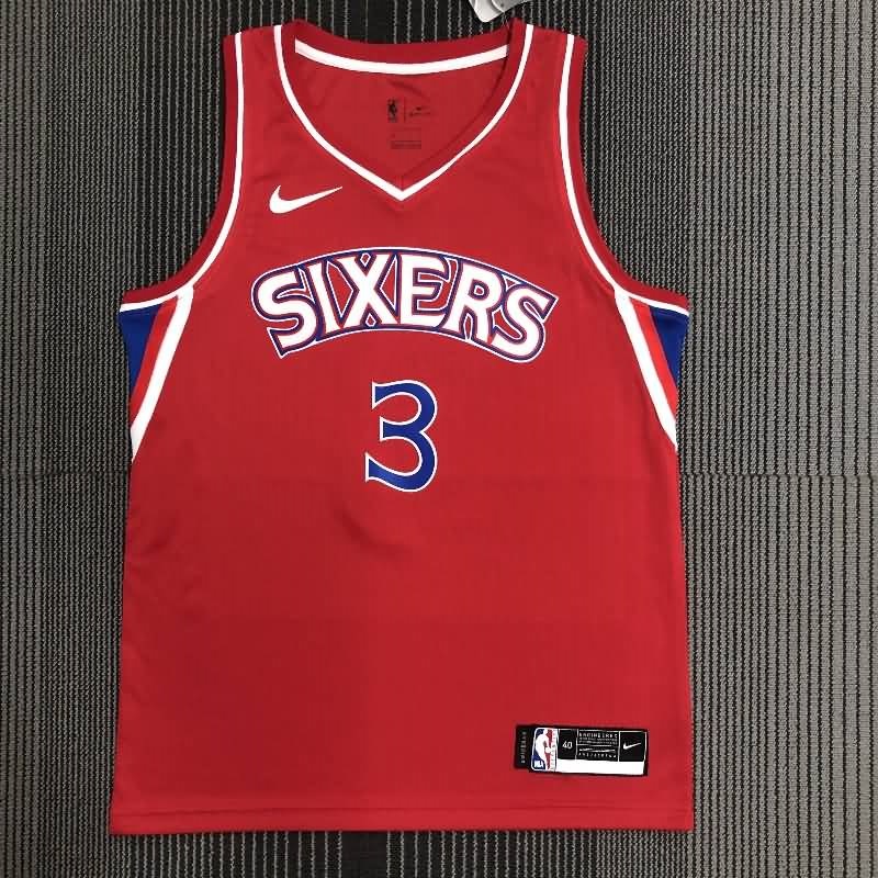 Philadelphia 76ers Red Classics Basketball Jersey 02 (Hot Press)