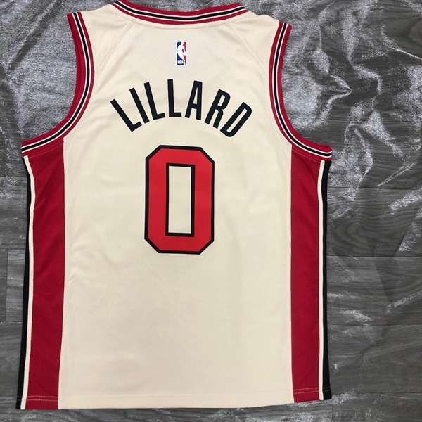 Portland Trail Blazers Cream Basketball Jersey (Hot Press)