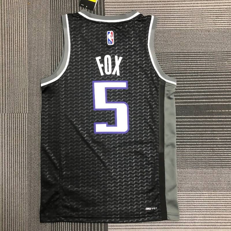 Sacramento Kings 21/22 Black AJ Basketball Jersey (Hot Press)