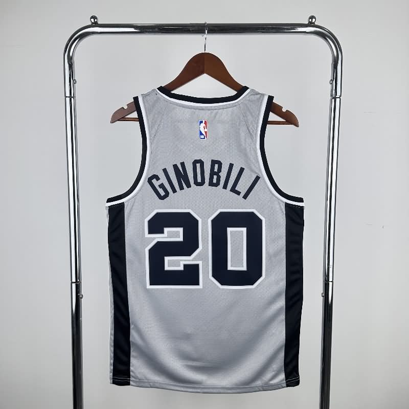 San Antonio Spurs 20/21 Grey AJ Basketball Jersey (Hot Press)