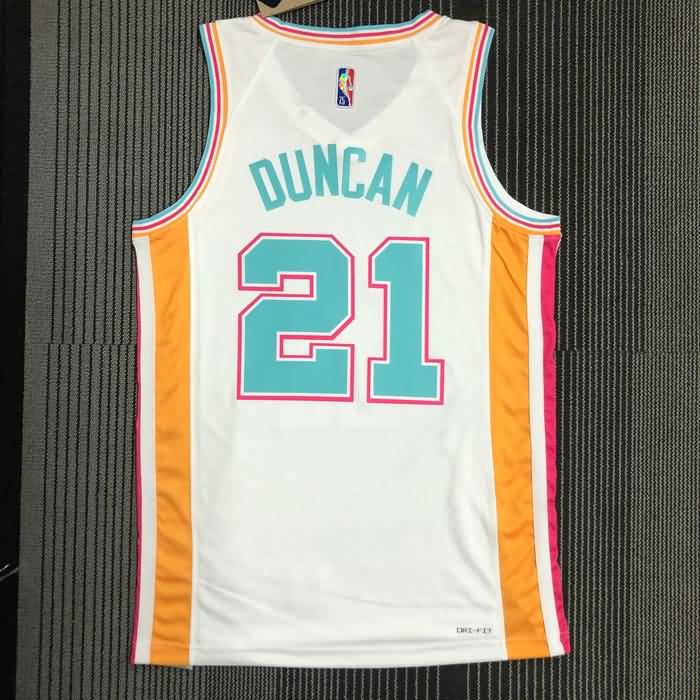 San Antonio Spurs 21/22 White City Basketball Jersey (Hot Press)