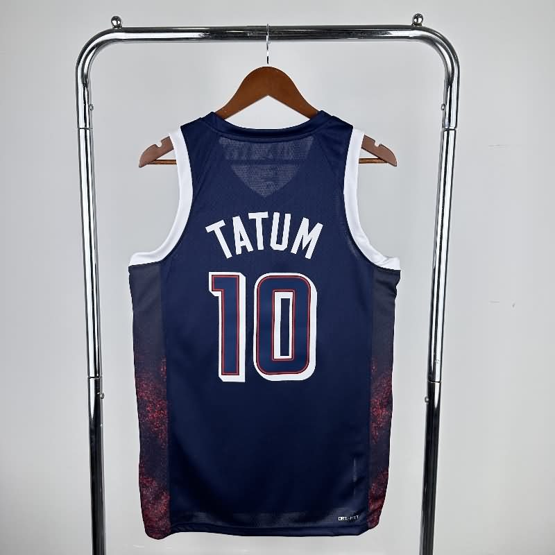 USA 2024 Dark Blue Basketball Jersey (Hot Press)