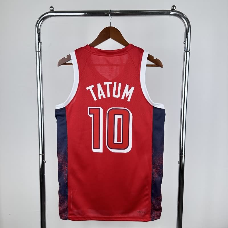 USA 2024 Red Basketball Jersey (Hot Press)