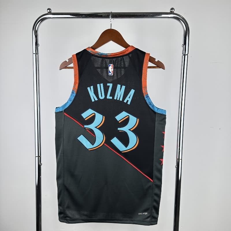 Washington Wizards 23/24 Black City Basketball Jersey (Hot Press)