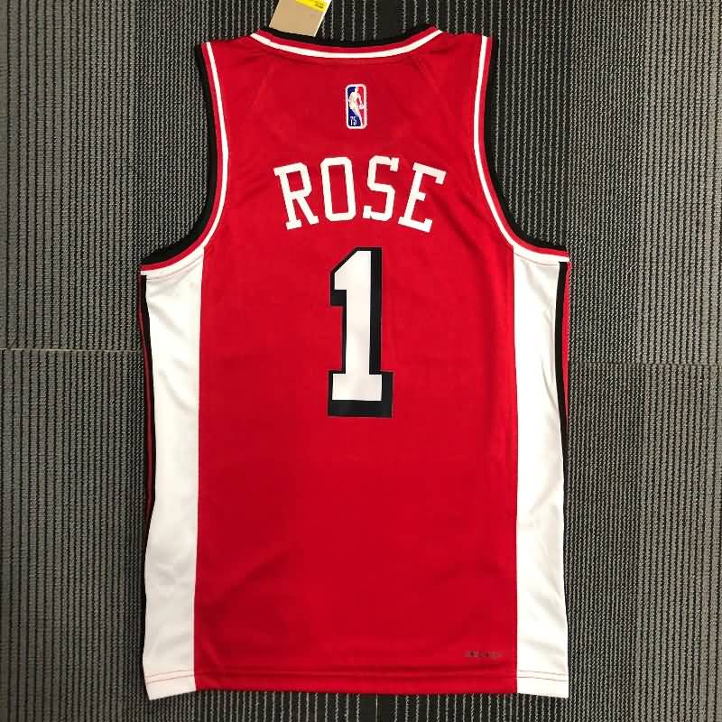 Chicago Bulls 21/22 ROSE #1 Red City Basketball Jersey (Hot Press)