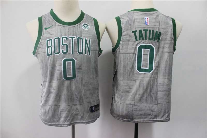 Boston Celtics #0 TATUM Grey City Young Basketball Jersey (Stitched)
