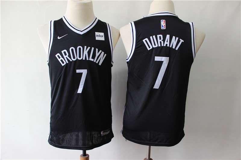 Brooklyn Nets #7 DURANT Black Young Basketball Jersey (Stitched)