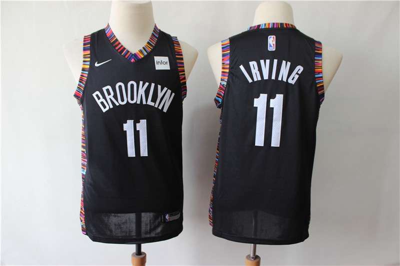 Brooklyn Nets #11 IRVING Black City Young Basketball Jersey (Stitched)