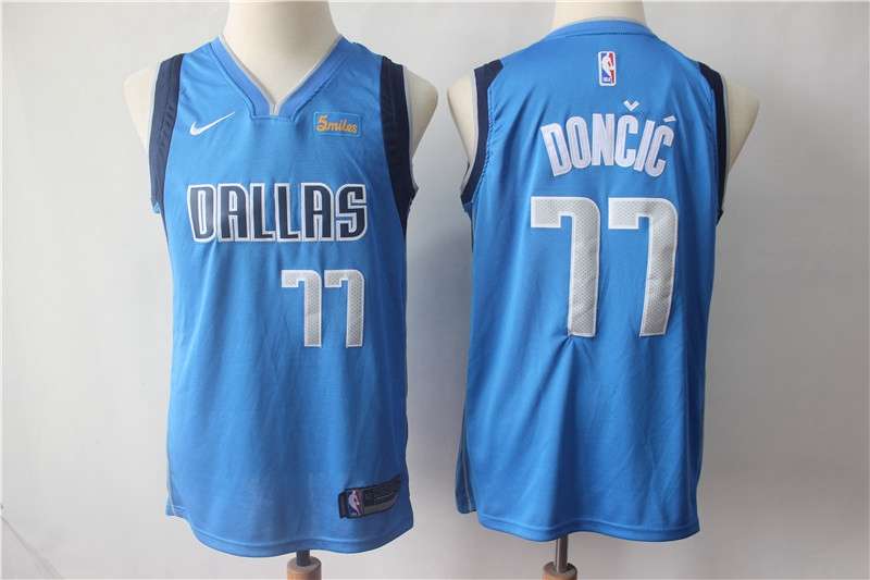 Dallas Mavericks #77 DONCIC Blue Young Basketball Jersey (Stitched)