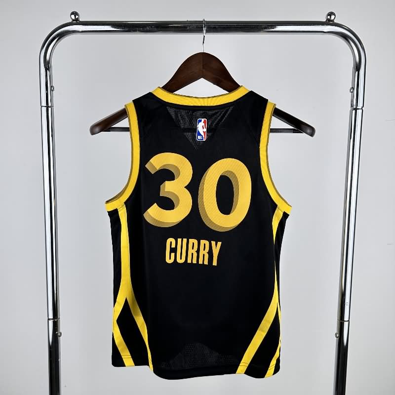 Golden State Warriors 23/24 Black City Youth NBA Jersey (Hot Press)