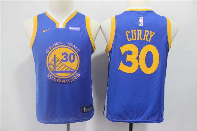 Golden State Warriors #30 CURRY Blue Young Basketball Jersey (Stitched)