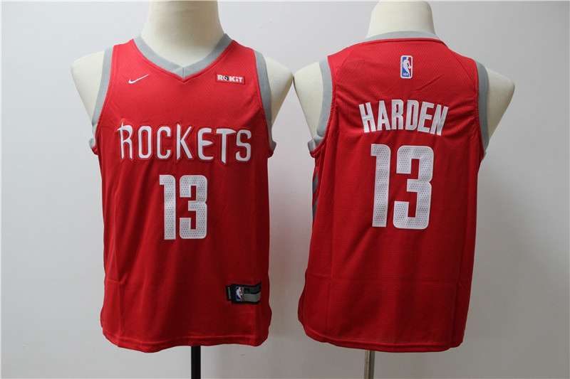 Houston Rockets #13 HARDEN Red Young Basketball Jersey (Stitched)