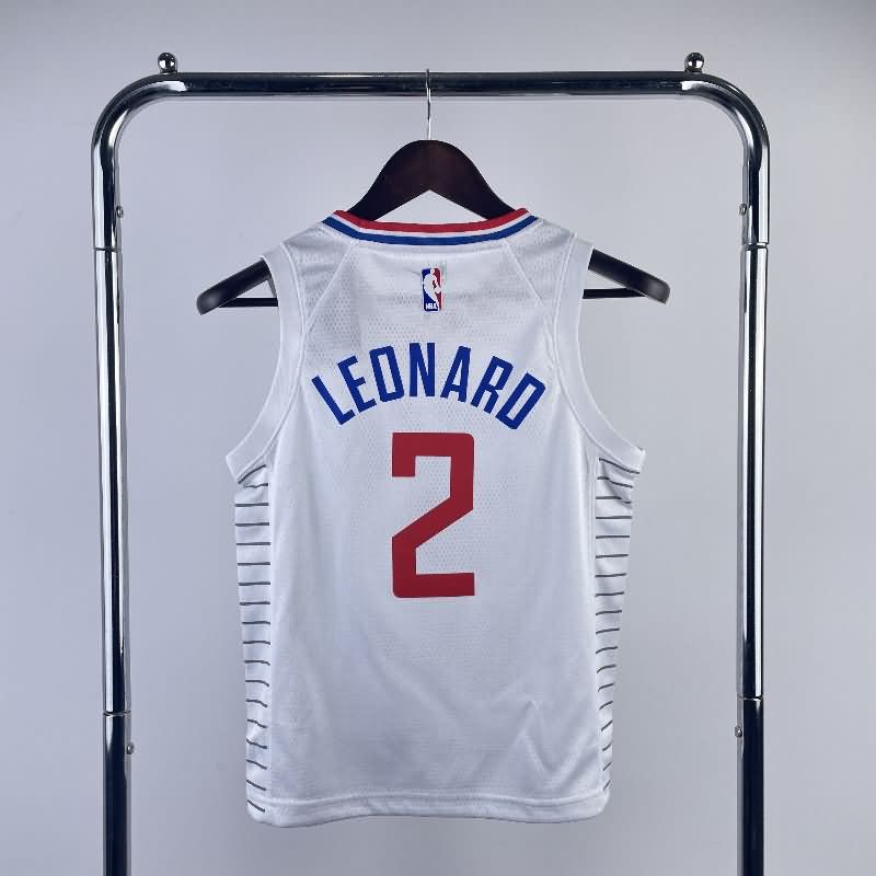 Los Angeles Clippers 22/23 White Youth NBA Jersey (Hot Press)