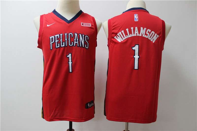 New Orleans Pelicans #1 WILLIAMSON Red Young Basketball Jersey (Stitched)