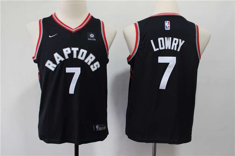 Toronto Raptors #7 LOWRY Black Young Basketball Jersey (Stitched)