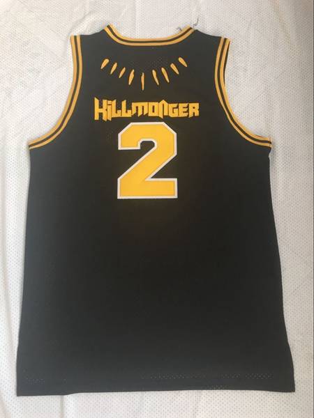 Movie #2 HILLMONGER Black Basketball Jersey (Stitched)