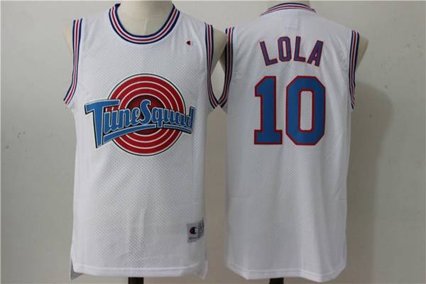 Movie Jam LOLA Space White Basketball Jersey (Stitched)