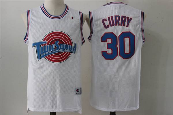 Movie Jam CURRY Space White Basketball Jersey (Stitched)