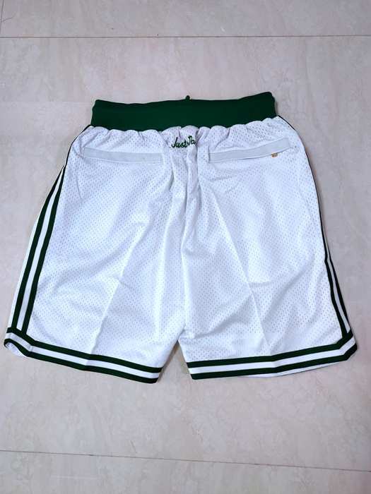 Boston Celtics Just Don White Basketball Shorts