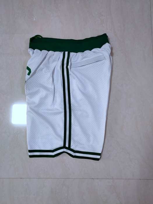 Boston Celtics Just Don White Basketball Shorts