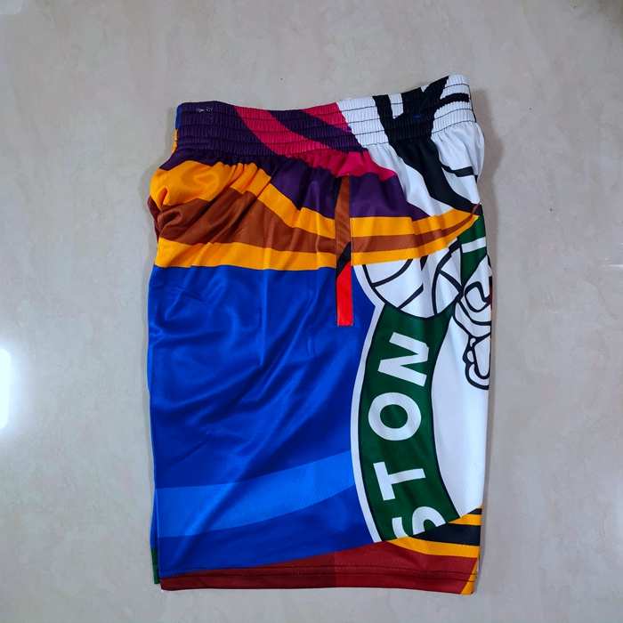 Boston Celtics Mitchell&Ness Red Blue Basketball Shorts