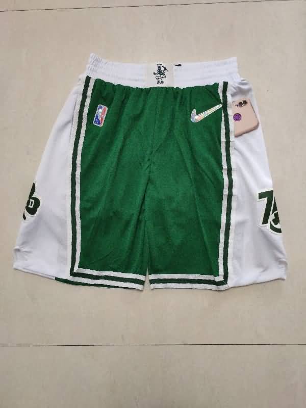 Boston Celtics Green Basketball Shorts 04