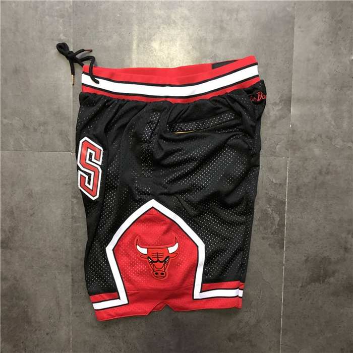 Chicago Bulls Just Don Black Basketball Shorts 03