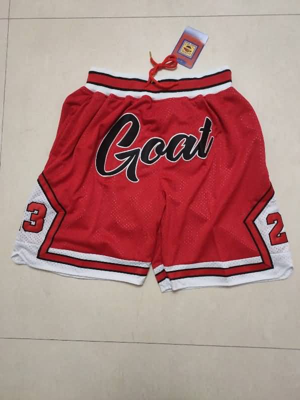 Chicago Bulls Just Don Red Basketball Shorts 04