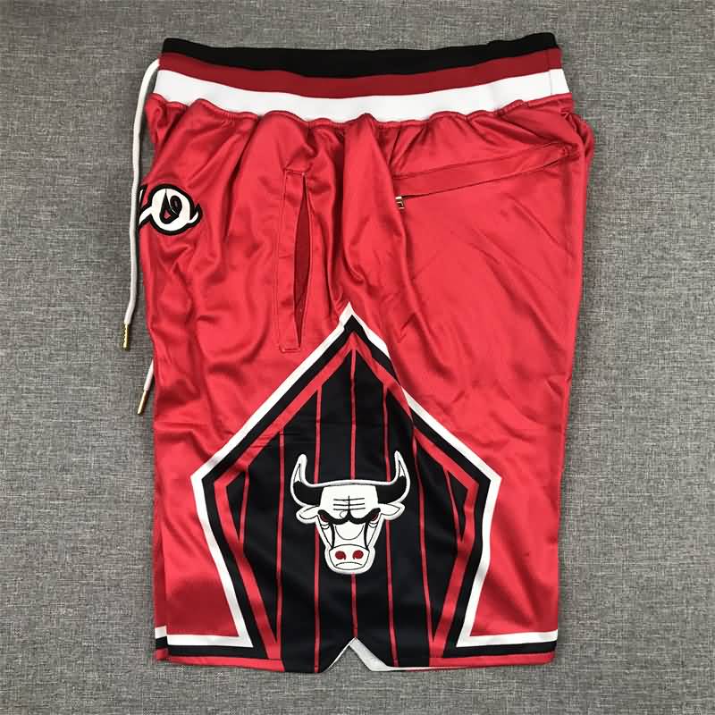 Chicago Bulls Just Don Red Basketball Shorts 05