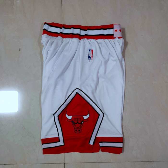 Chicago Bulls White Basketball Shorts