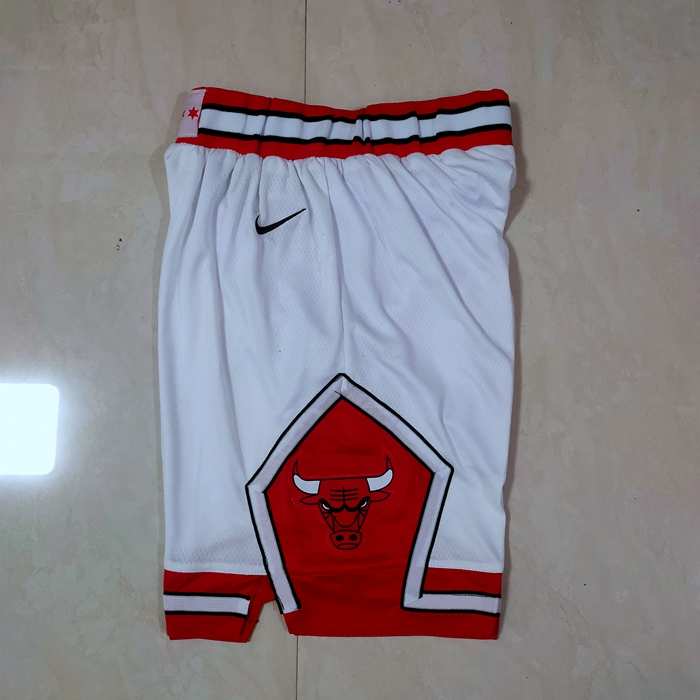 Chicago Bulls White Basketball Shorts