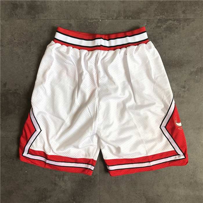 Chicago Bulls White Classics Basketball Shorts