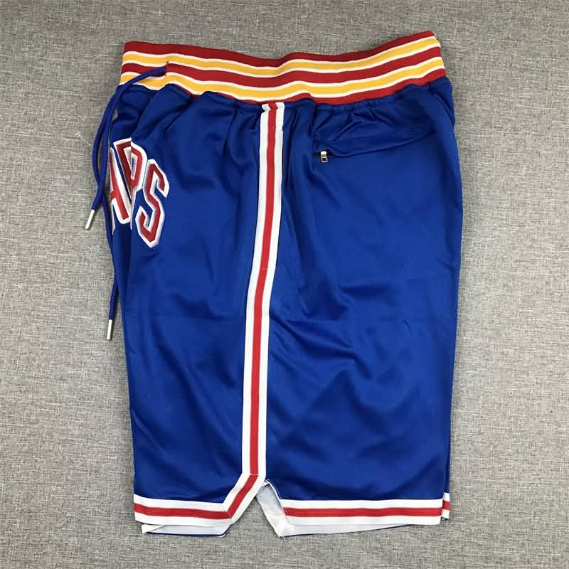 Golden State Warriors Just Don Blue Basketball Shorts 02