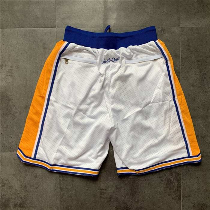 Golden State Warriors Just Don White Basketball Shorts